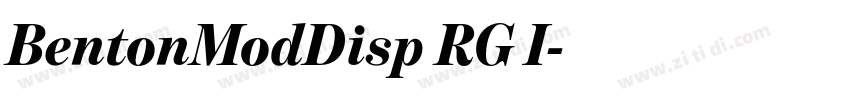 BentonModDisp RG I字体转换